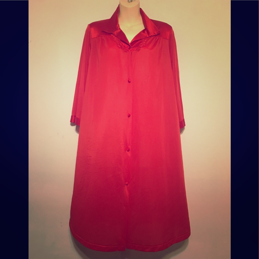 Vintage Vanity Fair Red Nightgown Size Small